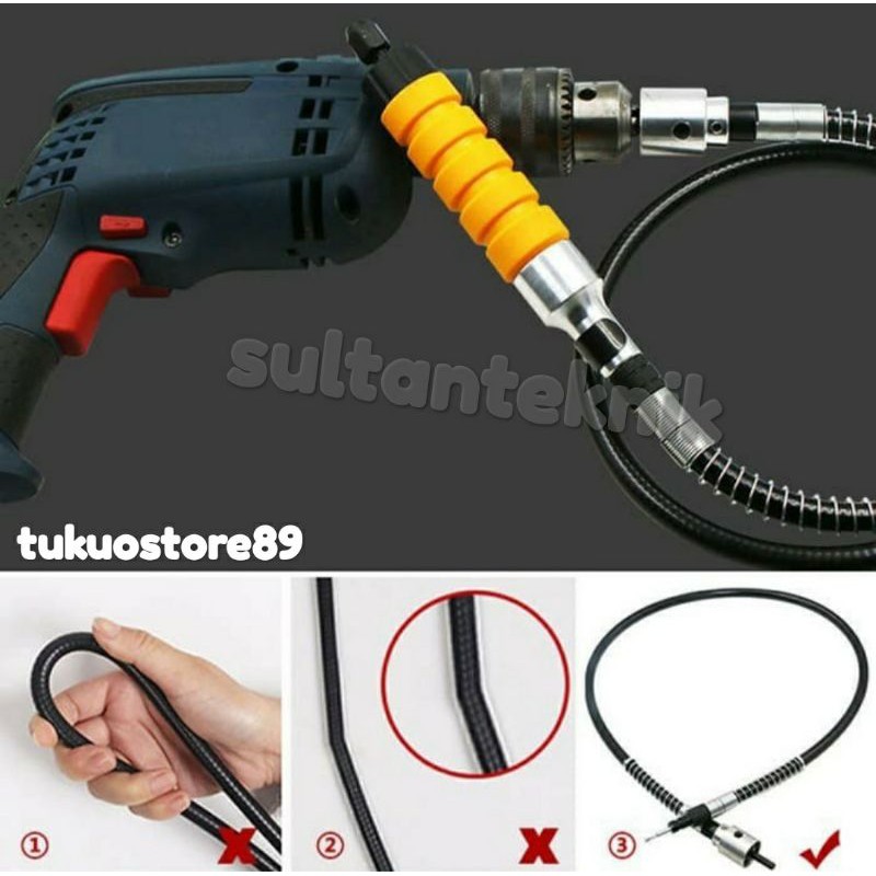 kabel fleksibel bor ukir, pahat, tatah / electric chisel rotary flexible shaft 6mm wood carving