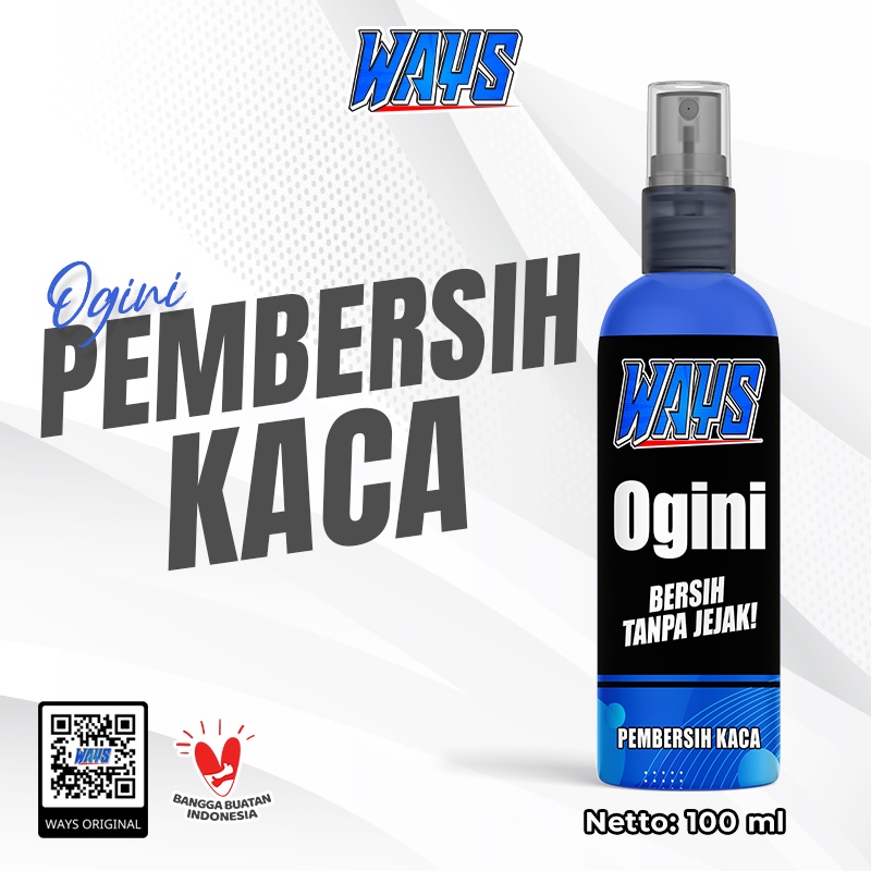 A007 | WAYS Ogini Spray Pembersih Noda Bercak Kaca Cermin Jendela Mobil Kulkas Kompor Glass Cleaner