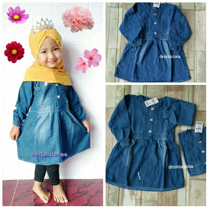 DRESS JEANS ANAK DENIM TANGAN PANJANG