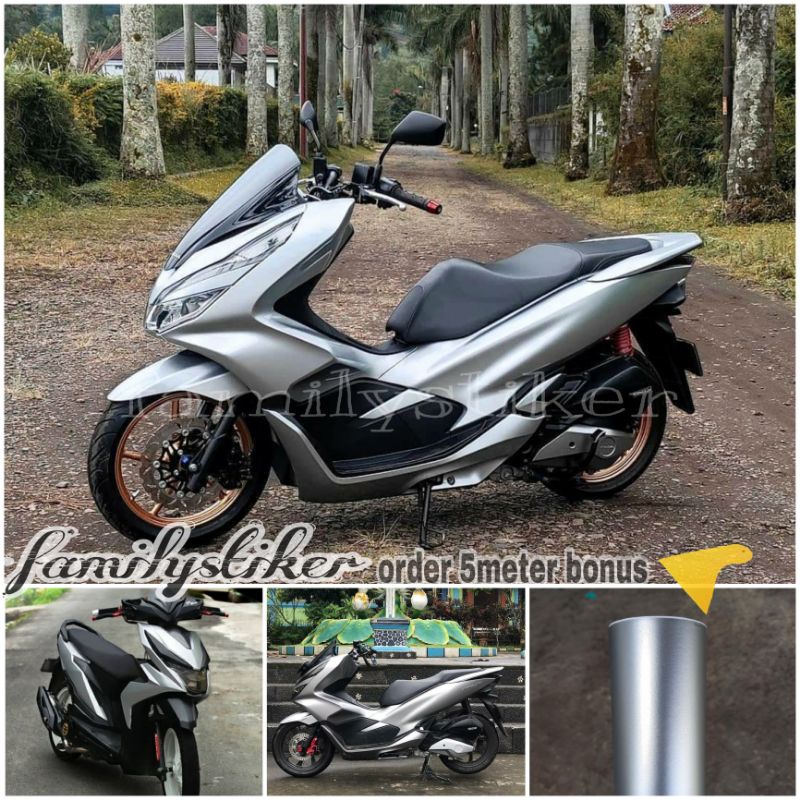 sticker skotlet warna silver crom doff sekotlet motor warna silver Scotlite motor silver doff sticke