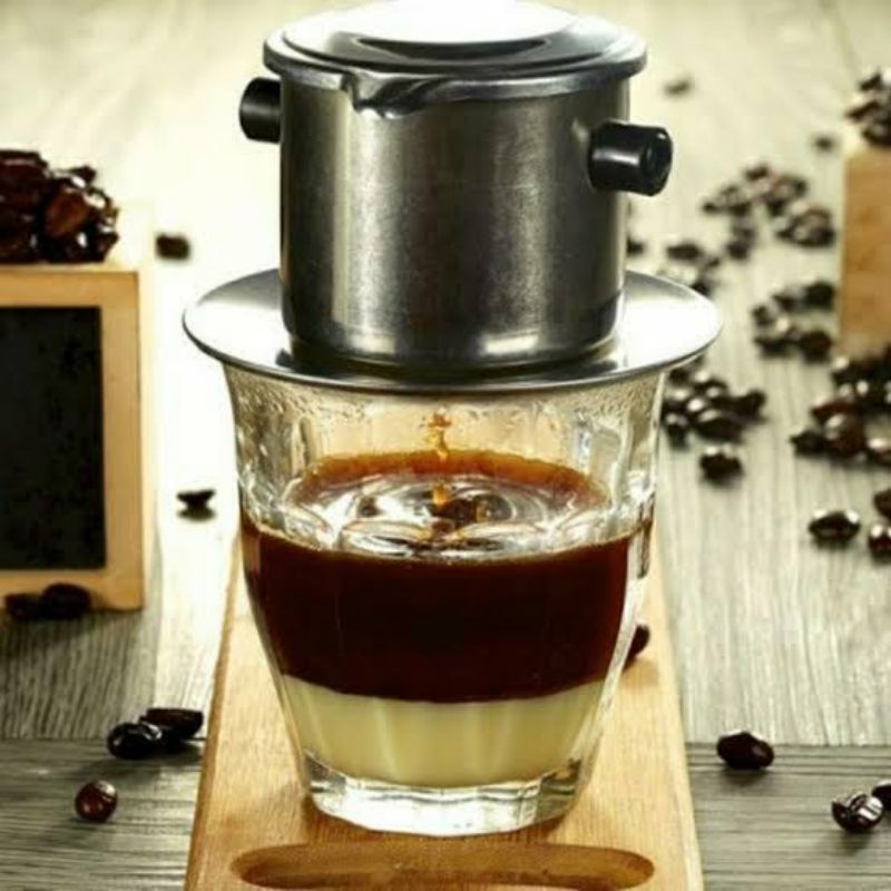 Vietnam Drip Filter Penyaring Kopi Vietnam Drip Saringan Longcam Filter Pot Dripper Coffee 100ml