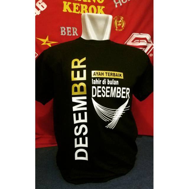 Kaos Ayah Terbaik Lahir Bulan Desember Navy XL