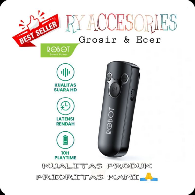 RY - Robot RS10 bluetooth receiver 5.0 robot bluetooth audio receiver Aux 3.5mm receiver robot Aux J