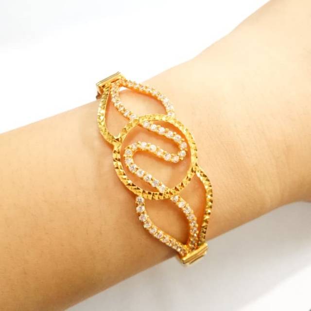 Gelang Bangle Permata Emas Asli