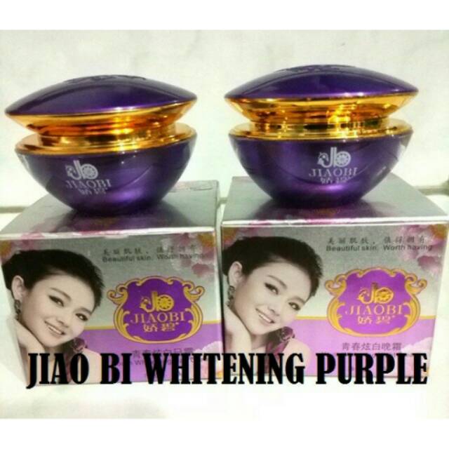 JIAO BI WHITENING PURPLE UNGU / CREAM SET JIAOBI PEMUTIH WAJAH SET
