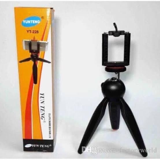 BOS - Tripod Yunteng Mini YT228 YT-228 +Holder U (Bisa buat HP &amp; Kamera)