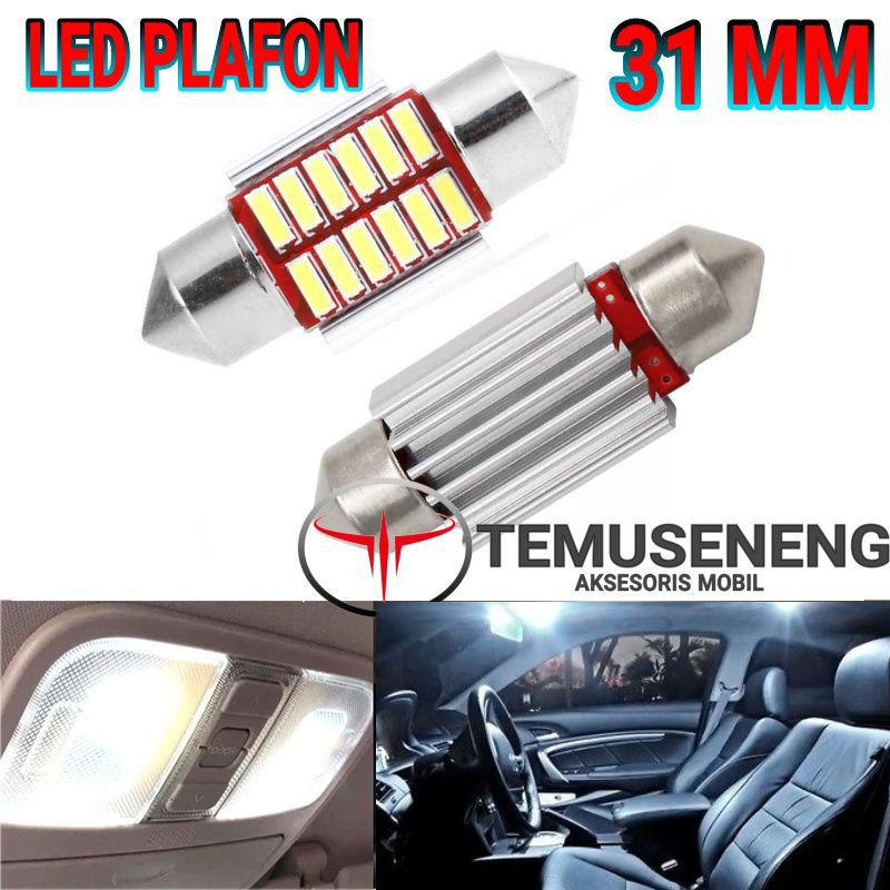 Lampu Led Plafon Mobil 31 Mm Canbus 12 Smd Mata Kabin Cabin Interior Mobil Festoon Feston Heatsink