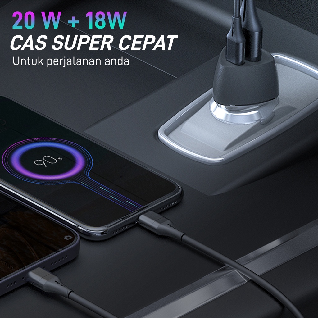 MOFIT FQ20 - Car Charge Dual Port Quick Charge 3.0 + PD 38Watt