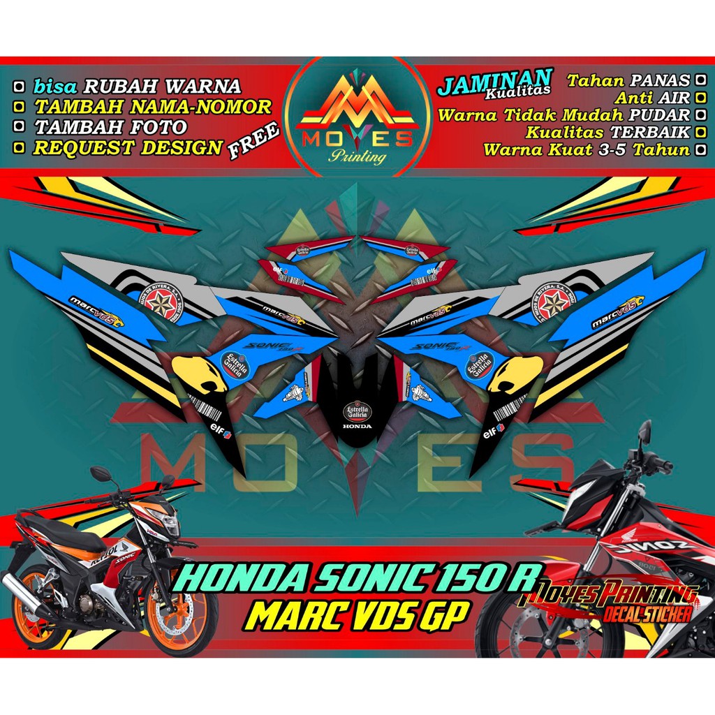 decal stiker motor sonic 150 r full bodysetiker motor sonic 150 r full body stiker motor honda sonic