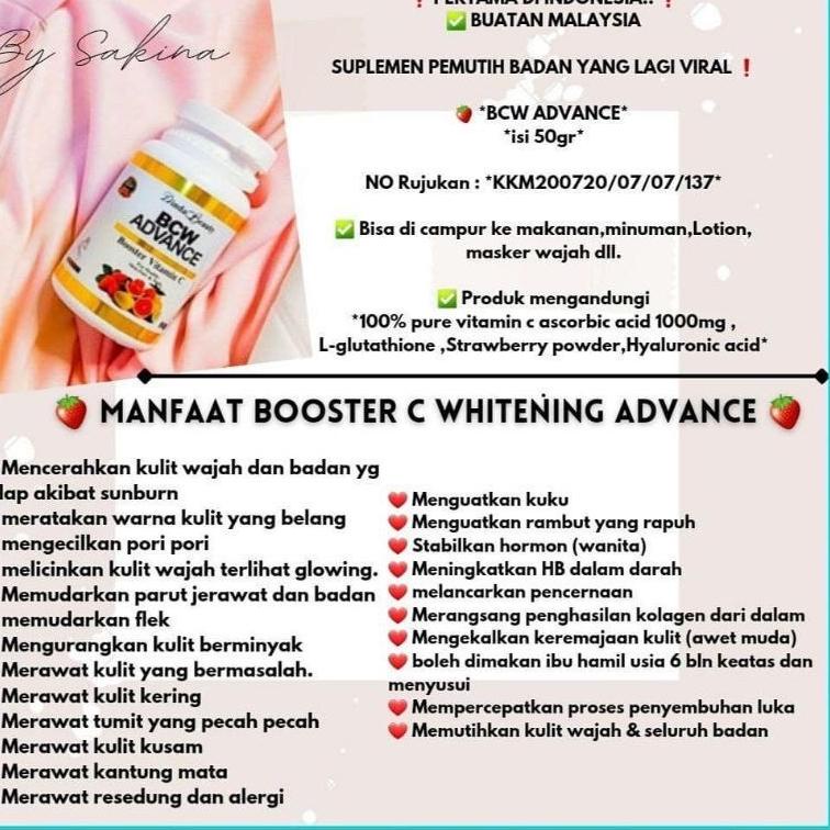 d36➸ BCW ADVANCE BOOSTER C WHITENING ORIGINAL DINDA BEAUTY