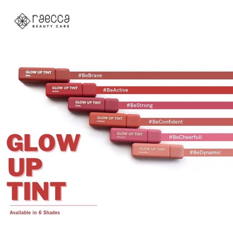 [PARTNER RESMI]-GLOW UP TINT RAECCA/LIPTINT RAECCA VIRAL