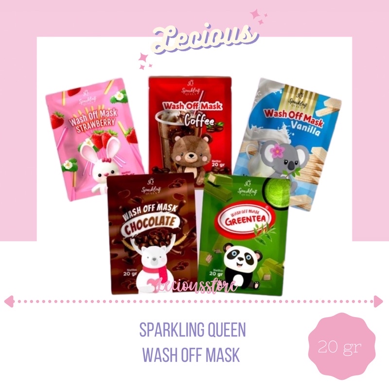 sparkling queen wash off mask masker wajah bpom