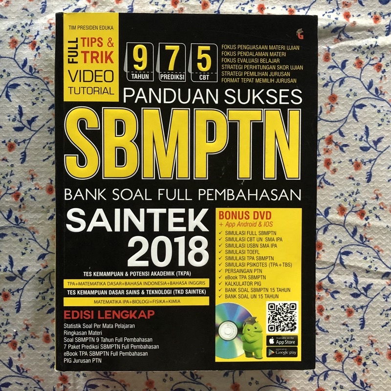 Buku Bank Soal Panduan Sukses SBMPTN Saintek 2018 (Preloved)