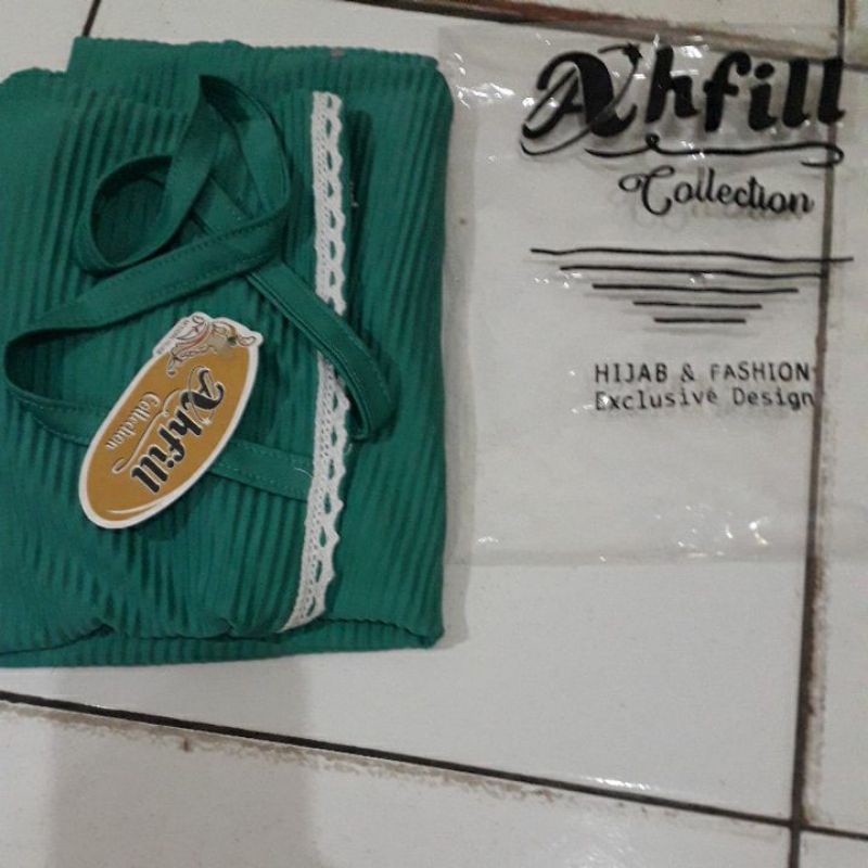 BERGO MARYAM PLISKET HANINDIYA  LIDI HYGET PREMIUM RENDA PREMIUM/BERGO MARYAM-Hijau toska