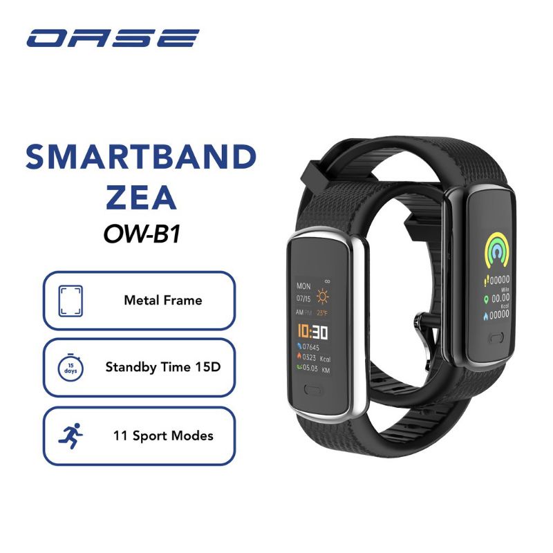 OASE Smartband Metal Frame Waterproof IP67 Jam Tangan Health Monitoring Garansi Resmi 1 Tahun OW-B1