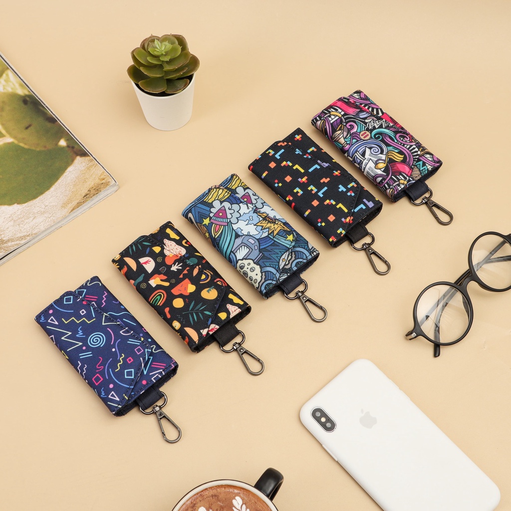 Dompet STNK E-TOLL SIM Mobil Motor Gantungan Kunci Motif Premium Footage Keychain NEW GK-07