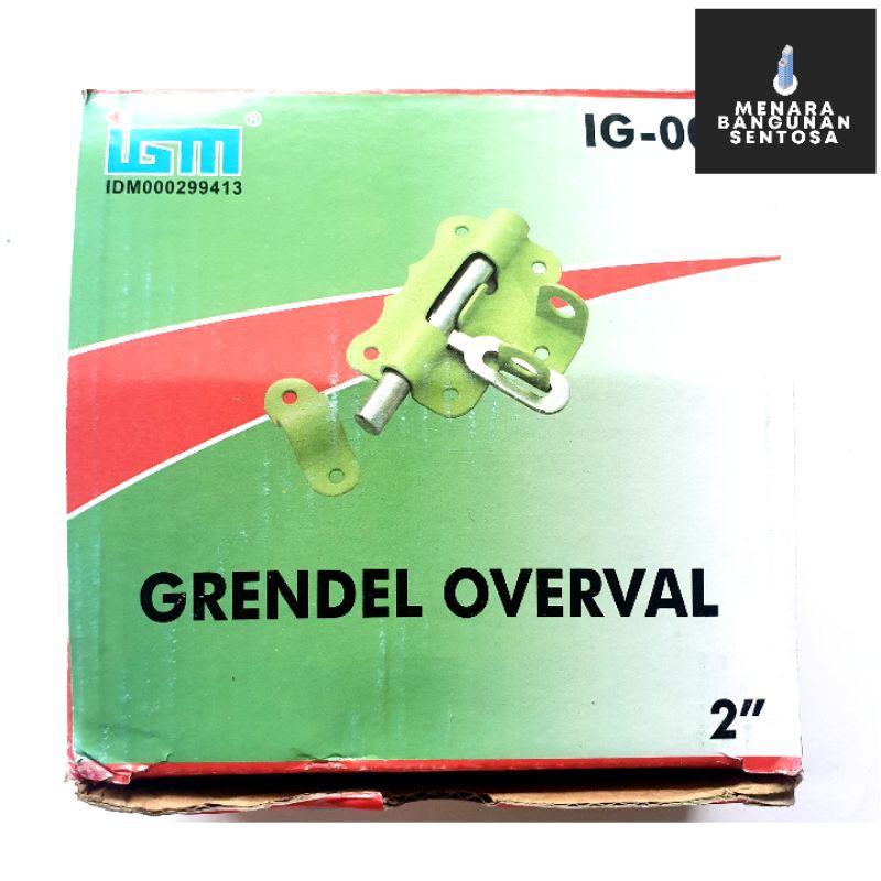 Grendel Overval IGM 2 Inch Tebal - Gerendel Overpal Selot Pintu Tempat Gembok