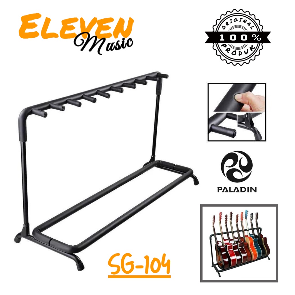 Stand Gitar Paladin SG104 Stand Rak Holder Gitar Untuk 9 Gitar