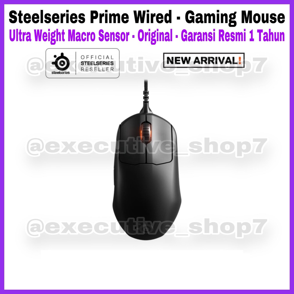 Steelseries Prime Wired - Gaming Mouse - Ultra Weight Macro Sensor- Original - Garansi Resmi 1 Tahun