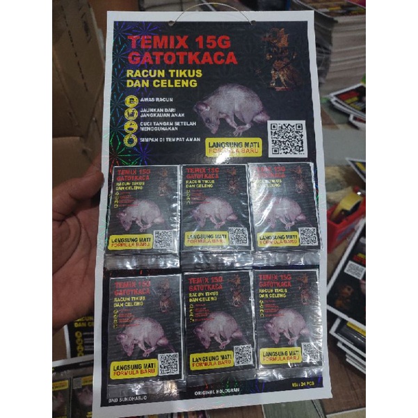 TEMIK RACUN TIKUS GATOTKACA AMPUH MATI KERING RENTENG ISI 24 PCS