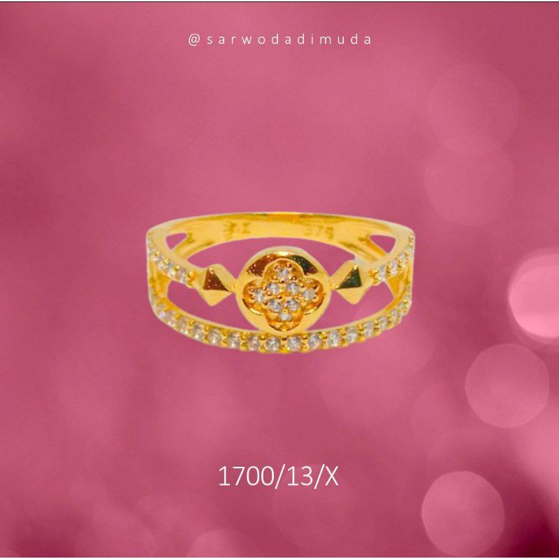 Cincin Emas Gift Hadiah Weeding Investasi Tunangan  1,7Gram