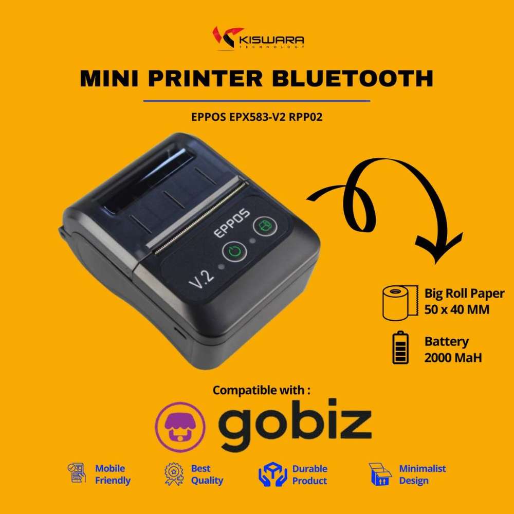 TERMURAH Printer Resi Bluetooth 58mm Thermal EPPOS EPX583 V2 RPP02 KLIKVAPE BISA GOSEND / INSTANT