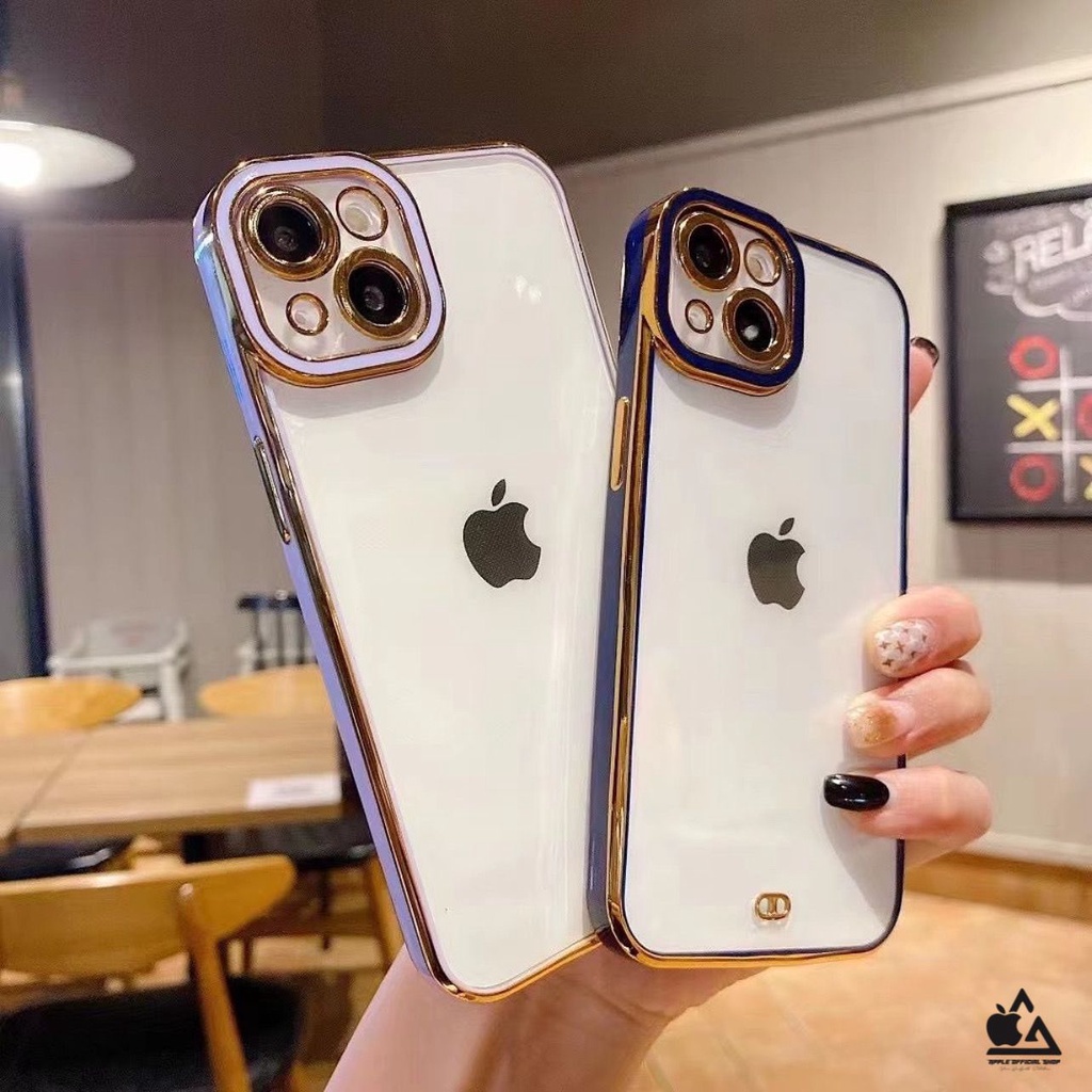 PREMIUM SOFT CASE CHROME iPhone 13 13 PRO MAX 12 12 PRO MAX 11 11 PRO MAX XR X XS MAX 7 7+ 8 8+ SE 2 SOFTCASE List KROM Angel Eyes Camera Protection