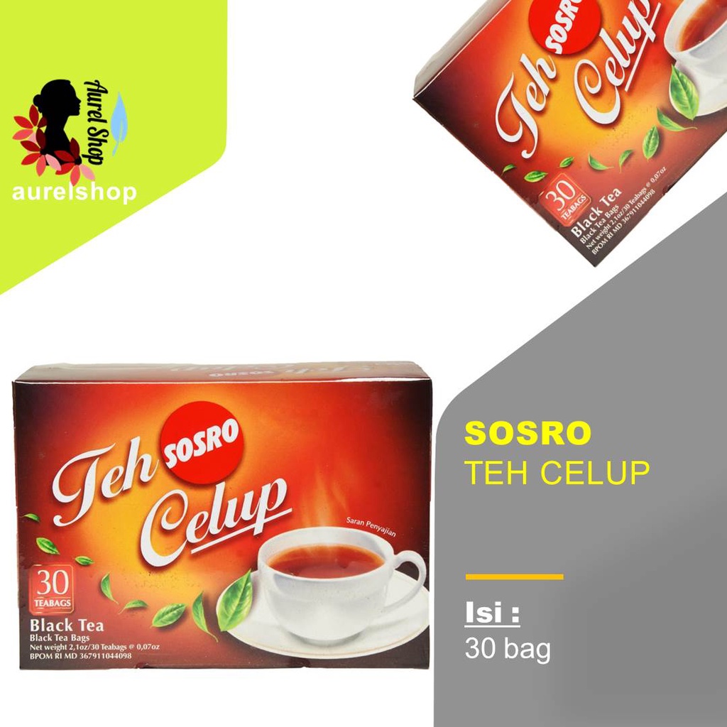 

SOSRO Teh Celup kemasan 30 teabag