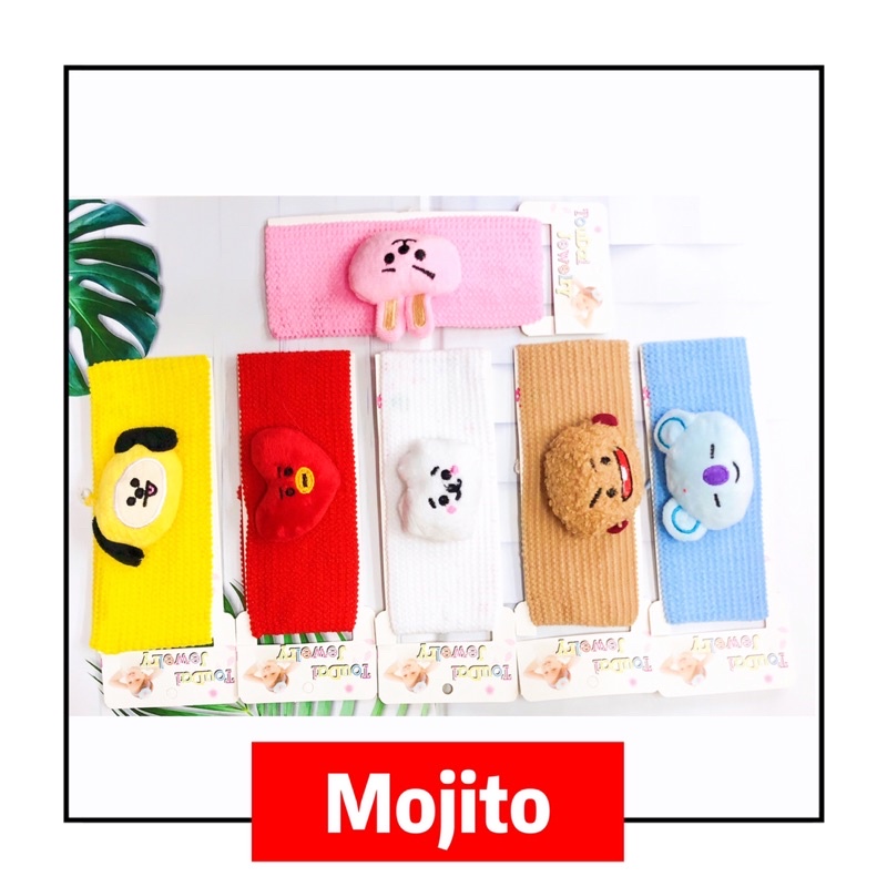 Bandana BT21 / Bando BTs / Bandana Karakter BTS / Bandana Bando Elastis BTS / BT21 / Headband Mandi/