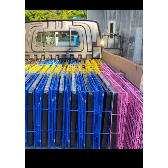 Kandang Kucing Tingkat 4 XXL. uk 130x90x55. bahan besi tebal-Pink