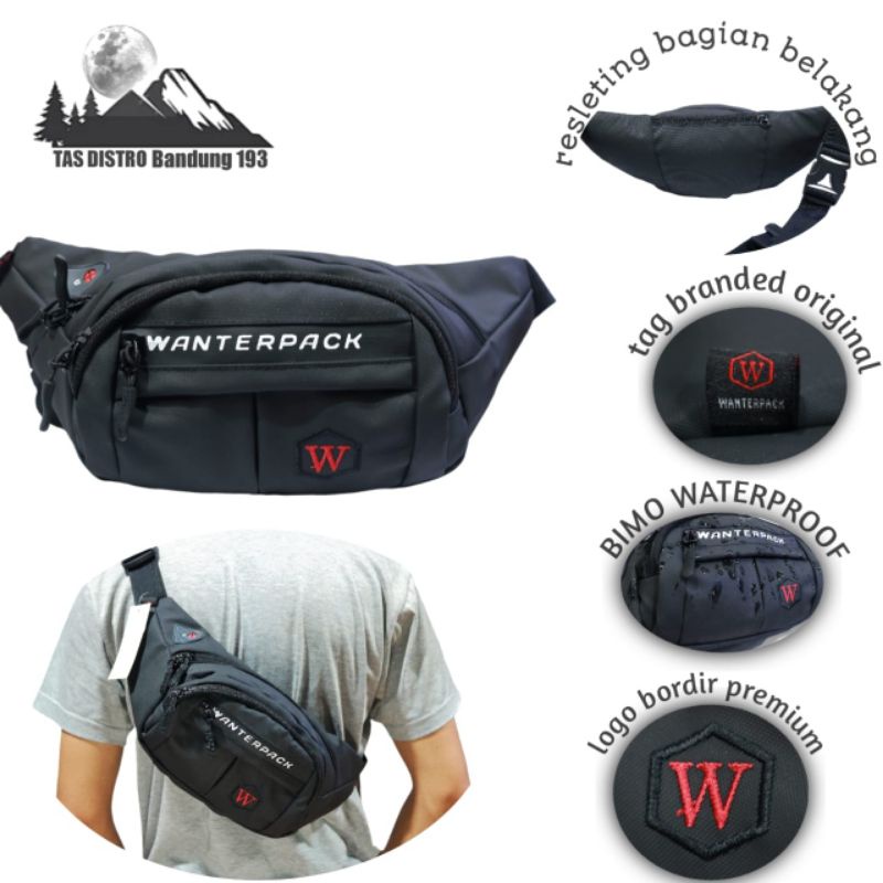 TERBARU Tas Slempang Waistbag Pria wanita Wanterpack Anti air / Tas slempang waterproof Original