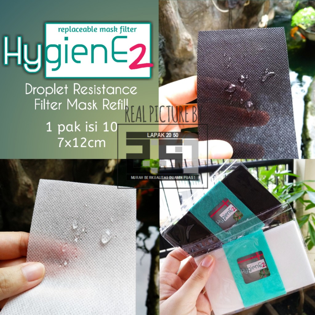 MASKER KAIN 3 LAPIS FILTER ANTI VIRUS REFILL ANTI AIR DROPLET ISI 10 HYGIENEZ MURAH PM 2.5 MASKER