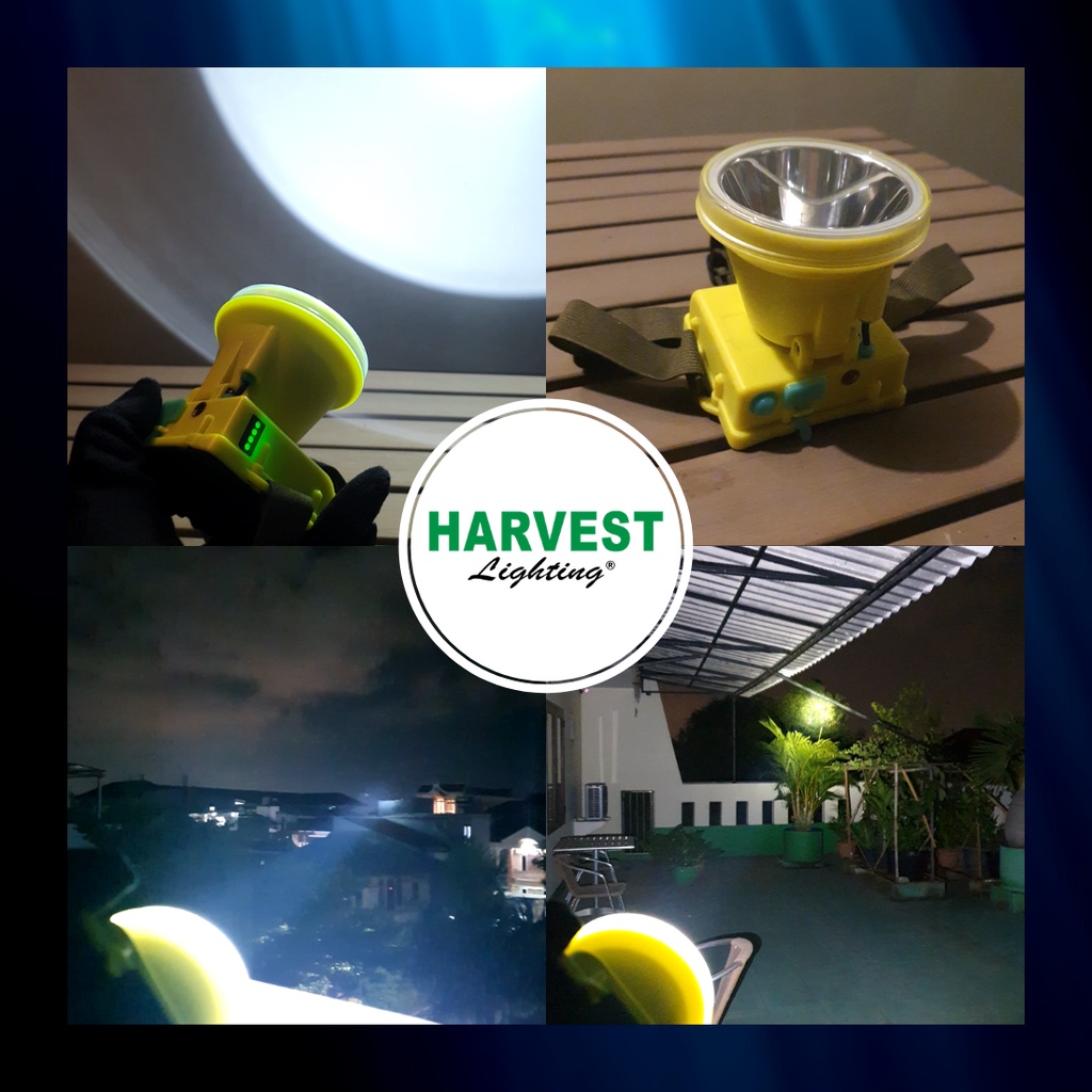 175W Headlamp HARVEST LIGHTING Senter Kepala LED Professional DIVING IP68 8400 MAH Lampu Emergency Selam Spearfishing Travel Hunting Rechargeable  Original Bergaransi