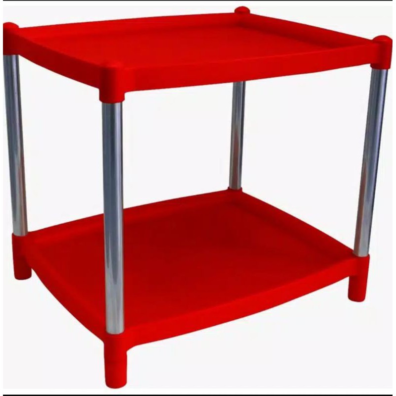 Meja Stainless Kopi Tamu Fiber Twinpan Bongkar Pasang