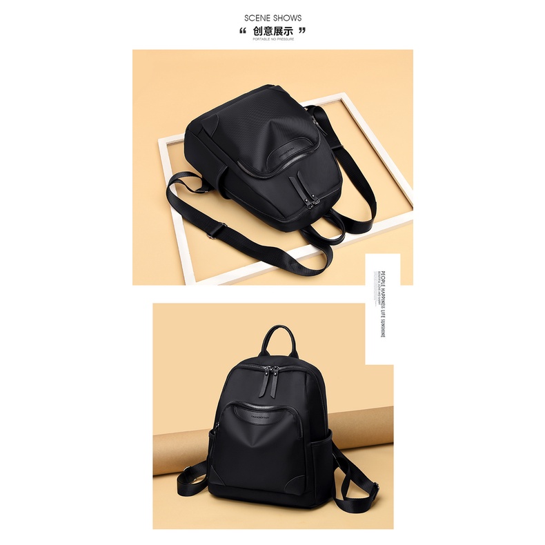 Satu7an T245 Tas Ransel Wanita Fashion Korea Style Tas Punggung Cewek Kantor Kerja Sekolah Kuliah Outdoor Trendy Backpack Women Nilon