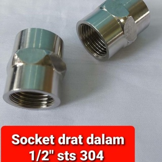 Jual Dobel Nepel Double Nipple Drat Dalam Inch Stainless Shopee Indonesia