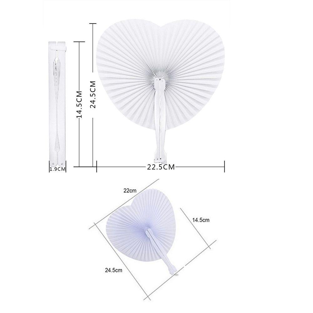 Lanfy Kipas Angin Lipat Berbentuk Hati DIY Graffiti Pesta Pernikahan Latihan Kaligrafi Kipas Anniversary Ulang Tahun Alat Pendingin Craft Fan