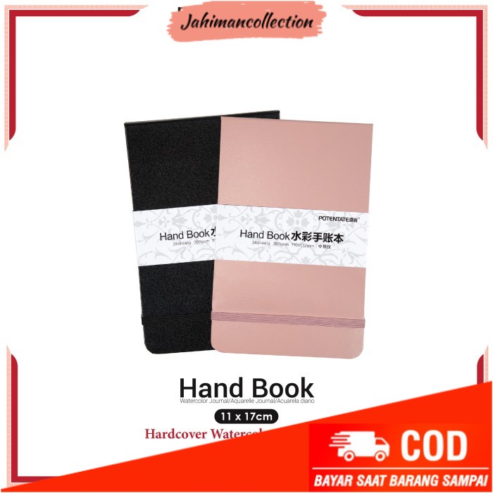 

✨ BISA COD ✨ Buku Sketsa Potentate Handbook 11x17cm Hardcover Watercolor Sketchbook - BLACK