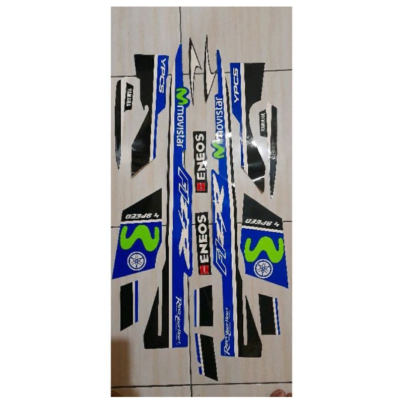 STRIPING FIZ R MOVISTAR BIRU LIS BODY FIZ R MOVISTAR DECAL FIZ R MOVISTAR