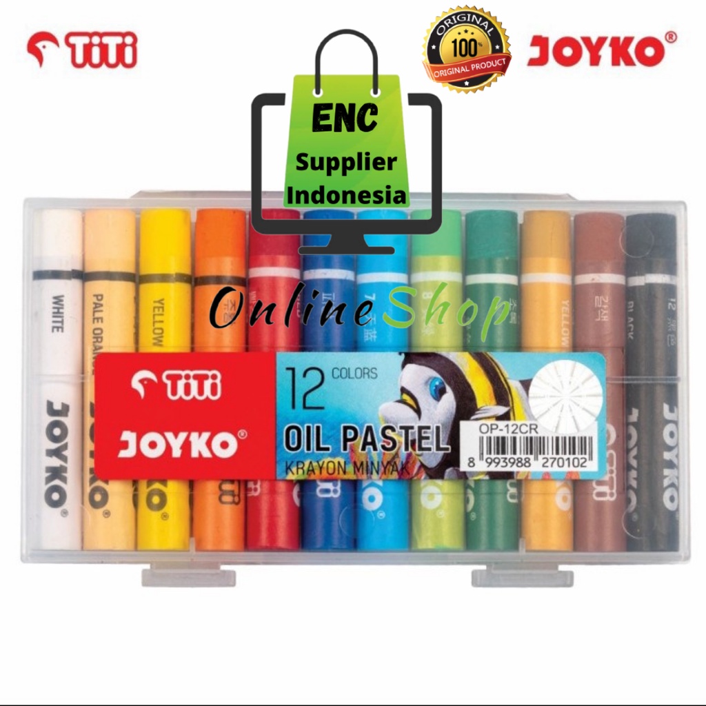 

12w JOYKO MINI crayon oil pastel 12 warna mini krayon colour minyak titi per set - enc.sup