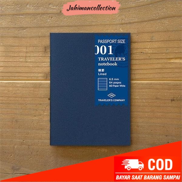 

✨ BISA COD ✨ Midori Traveler's Notebook Refill 001 - Lined Passport Sized