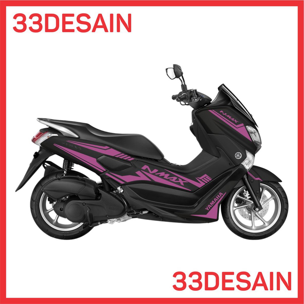 Aksesoris Motor Cutting Stiker Yamaha Nmax 49 Ungu 33Desain