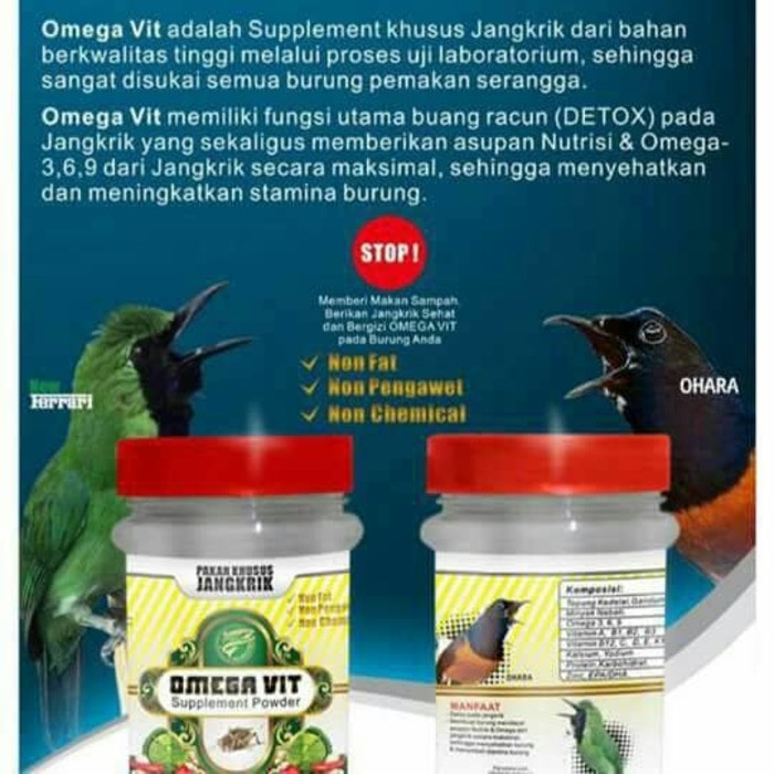 MAKANAN JANGKRIK OMEGA VIT