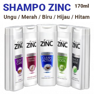 Shampo Zinc botol sedang 170 ml Tersedia Varian sampo warna Biru Ungu Hitam Hijau Merah