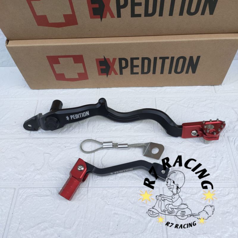 pedal rem expedition crf 150 set pedal operan gigi crf 150 full cnc tuas rem crf 150 set tuas operan