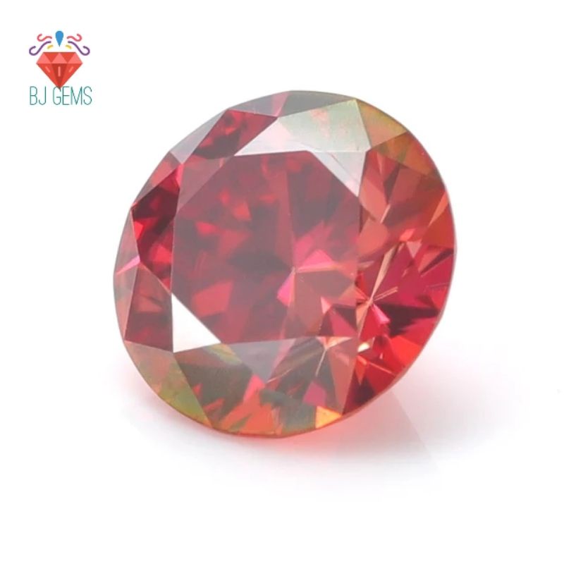 GRA -  Red Paparaca Moissanite Diamond Permata sertifikat Original