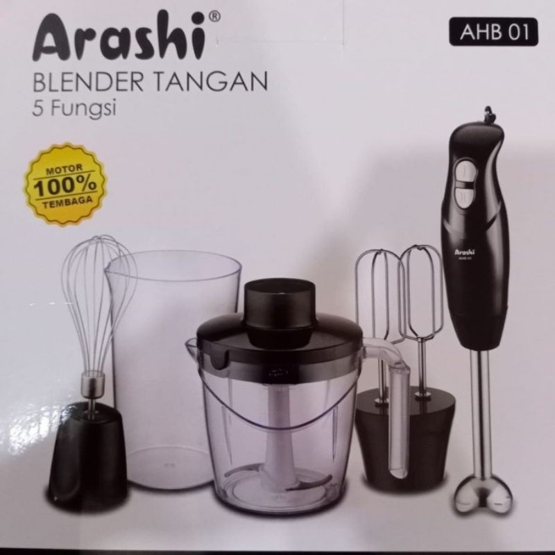 Blender Tangan  / Hand Blender Arashi 5in1 AHB 01 Garansi Resmi