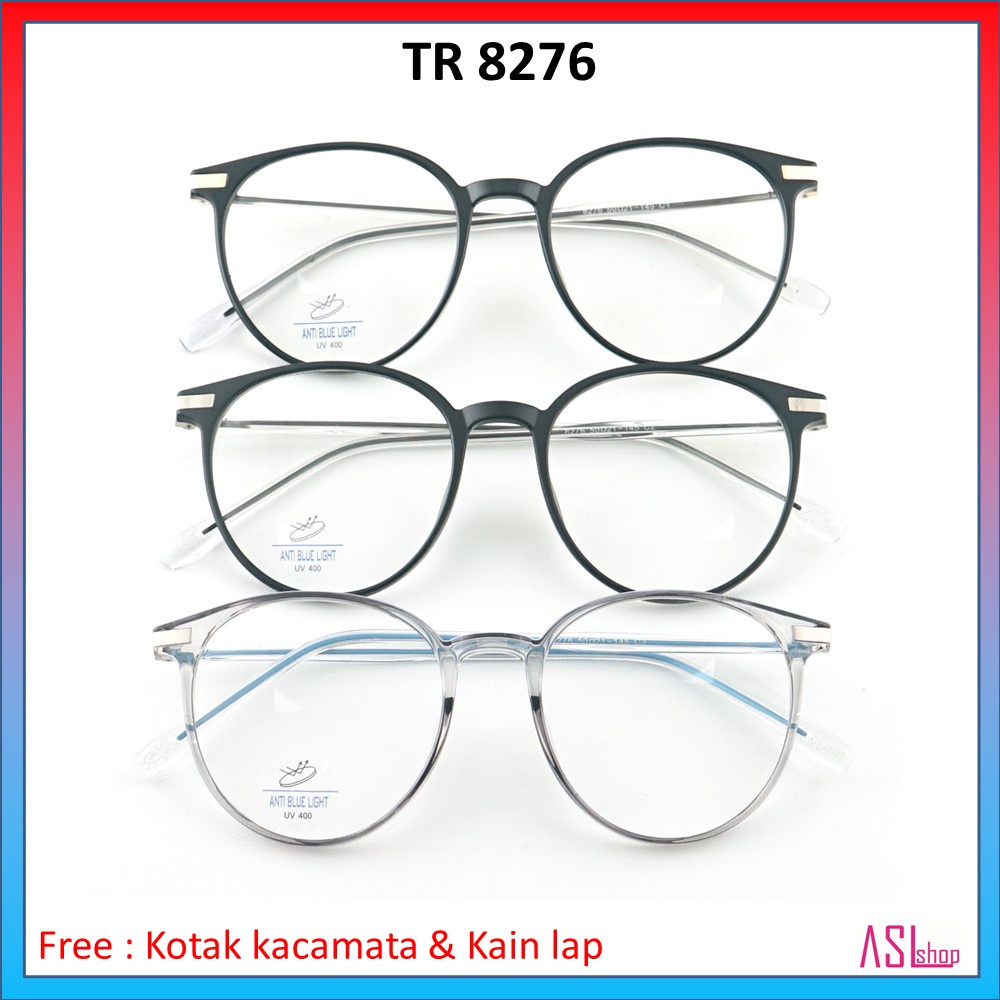 FRAME DAN KACAMATA MINUS (TR 8276) RINGAN DAN LENTUR