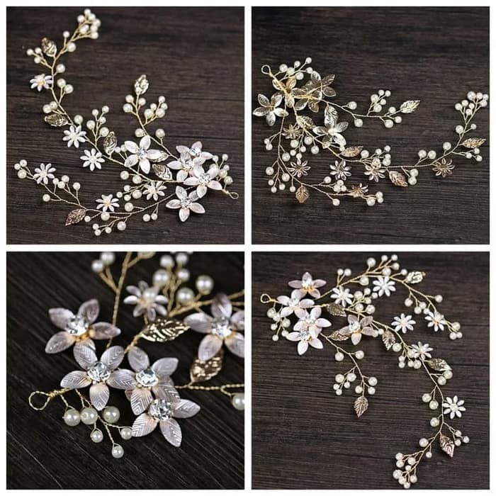 HAIRPIECE DAUN BUNGA EMAS