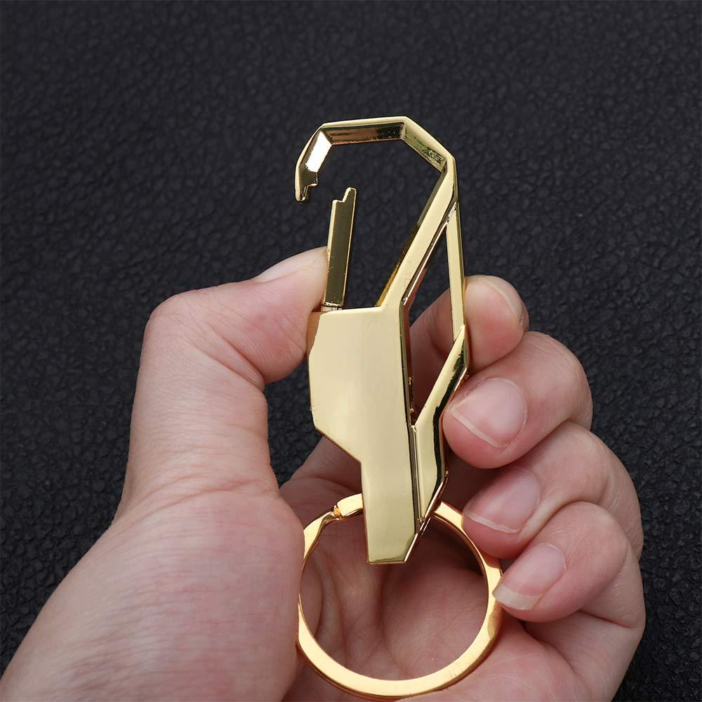 Lanfy Gantungan Kunci Aksesoris Stainless Steel Pribadi Aksesoris Mobil Gantungan Kunci Auto Interior Hadiah Yang Indah Gentleman Metal Keyring